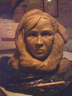 sculpture femme touargue