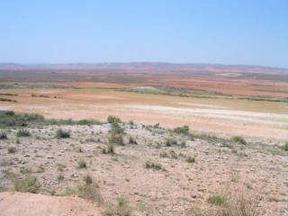 Photo de paysage dsertique entre Azaila et Belchite...