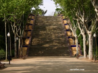 Barcelone, escaliers au Muse National d'Art de Ca...