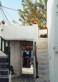 Escaliers dans le quartier du Kastro