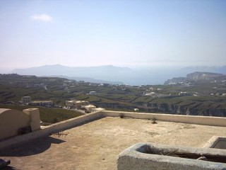 Vue depuis le sommet du village de Pyrgos