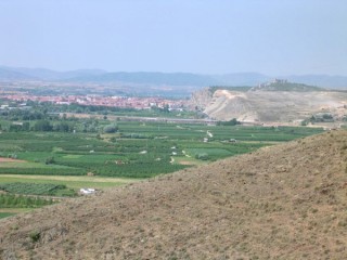 Vue de Calatayud depuis la ville romaine de Bilbil...