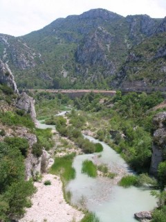 Gorges et falaises traverses par le rio Gallego