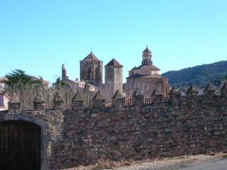 Vue du monastre de Poblet (Catalogne)