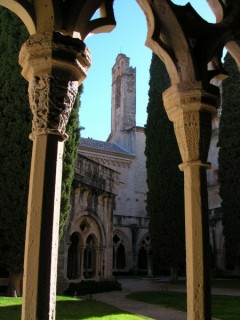 Vue du monastre de Poblet (Catalogne)