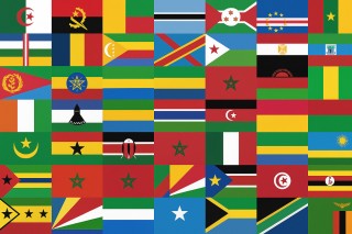 Les drapeaux des pays africains