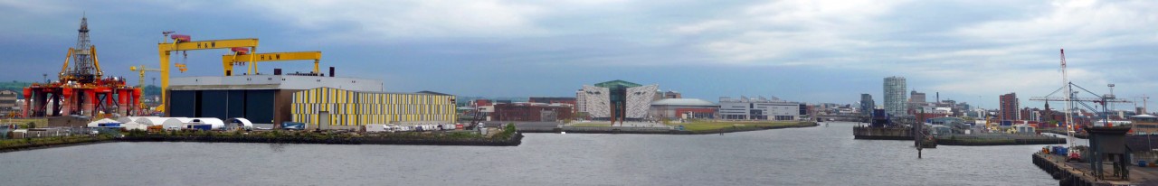 Belfast, les chantiers navaux et la rivire Lagan
