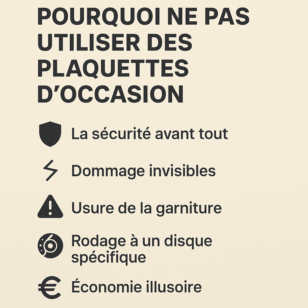 Pourquoi ne pas utiliser des plaquettes d'occasion ?