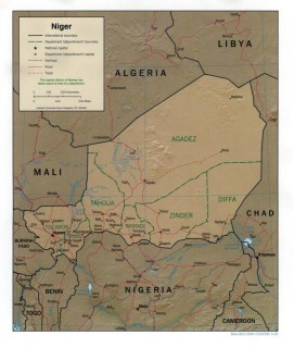 Carte du Niger et pays limitrophes