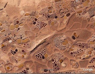 Photo satellite des salines de Teguiddan Tessoum