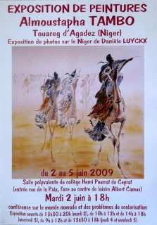 Expo d'un peintre touareg en Auvergne