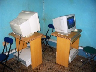 Des ordinateurs du cyber-caf 