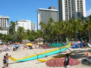 Activits nautiques sur la plage de Waikiki