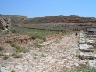 Photo des ruines de la cit romaine de Lepida Celsa...
