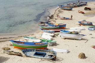 Bateaux sur la plage