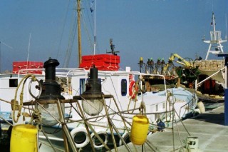 Caques avec lanternes de pche