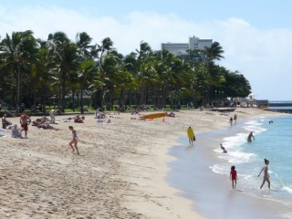 Central Waikiki beach