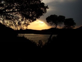 Photo du barrage (Embalse) de Caspe et Mequinenza...