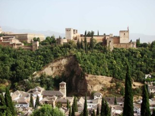 Photo de l'Alhambra depuis le mirador de la Cruz de...