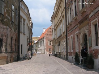 Dans la vieille ville de Cracovie