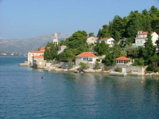 Habitations le long des ctes de Korcula