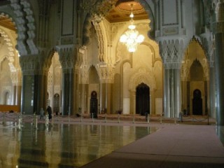 La dcoration intrieure de la Mosque Hassan II