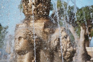 La fontaine du centre ville (vue d'artiste)