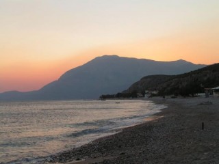 La plage de Balos le soir