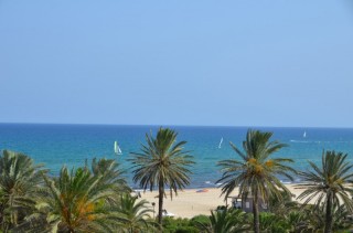 La plage vue depuis l'htel Riu Palace Oceana