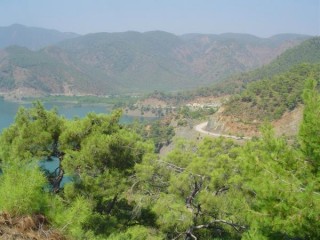 La route le long du lac de Koycegiz