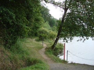 Le chemin au bord d'un lac