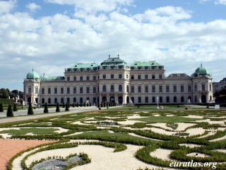 Le palais du Belvédère supérieur, par Lukas von Hildebrandt,...
