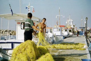 Les pcheurs rangent leurs filets