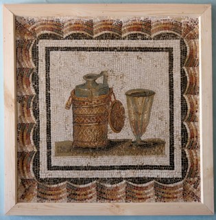 Mosaque romaine expose au muse
