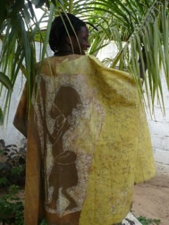 Poncho en batik