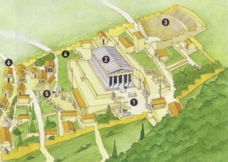 Reconstitution du sanctuaire de Delphes