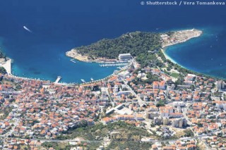 Vue aérienne de Makarska Vue aérienne de Makarska