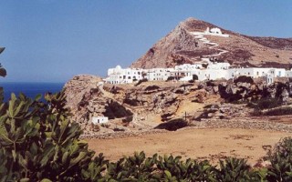 Vue sur Chora et lglise Panaghia