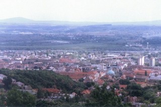 Vue sur la ville et son dme bleu