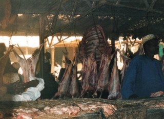 Les bouchers du grand march.