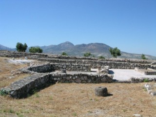 Photo des ruines d'une villa romaine au pied...