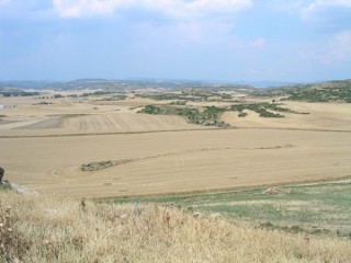 Vue des paysages vers Layana (Aragon)