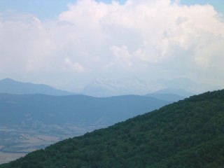 Vue des Pyrénées depuis le Mirador du Puerto de... Vue des Pyrénées depuis le Mirador du Puerto de...