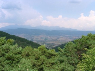 Vue des Pyrénées depuis le Mirador du Puerto de... Vue des Pyrénées depuis le Mirador du Puerto de...