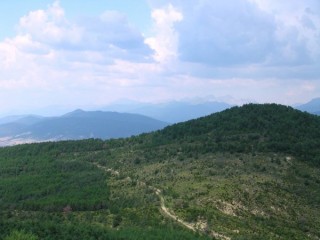 Vue des Pyrnes depuis le Mirador du Puerto de...