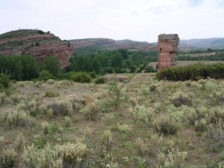 Vue des ruines antiques de Tiermes (Castille-Lon)