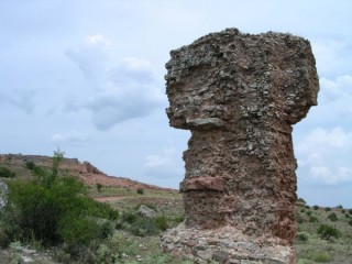 Vue des ruines antiques de Tiermes (Castille-Lon)