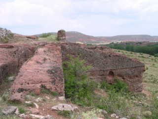 Vue des ruines antiques de Tiermes (Castille-Lon)