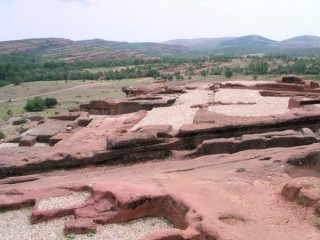 Vue des ruines antiques de Tiermes (Castille-Lon)