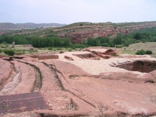 Vue des ruines antiques de Tiermes (Castille-Lon)